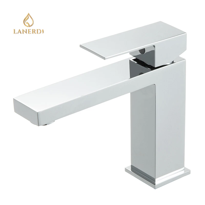 cUPC UPC Watermark Faucet Square Stainless Steel Basin Mixer Tap Single Hole UPC Bathroom Faucet