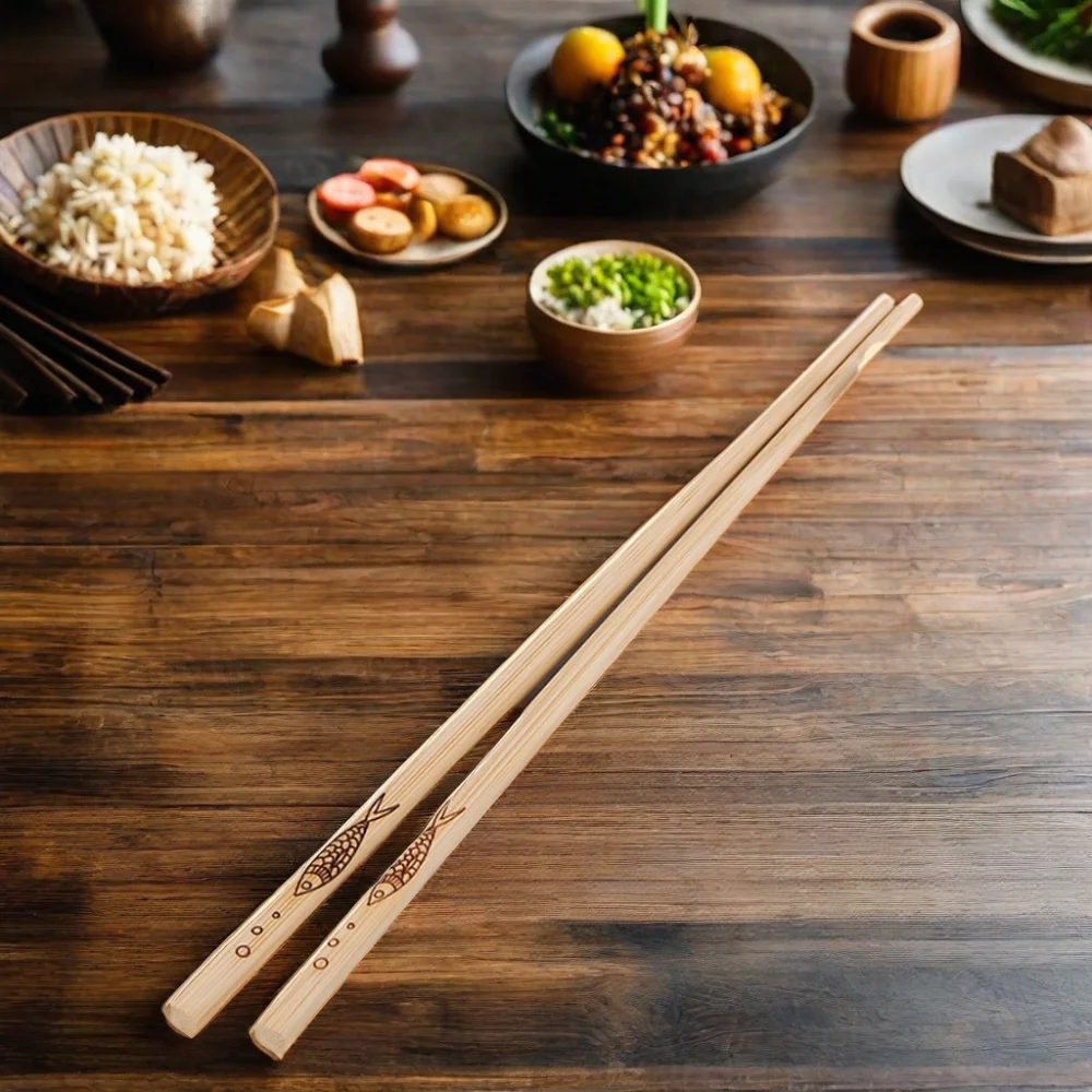 Custom Engraved Logo Chopsticks Bamboo Carbonized Natural Bamboo Chopsticks