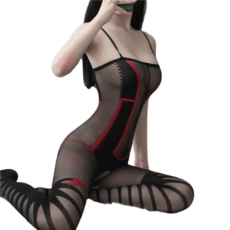 Cheapest New Design Hot Sexy Underwear Women Sexy Lingerie Ladies Net Transparent Conjoined Dress Lingerie