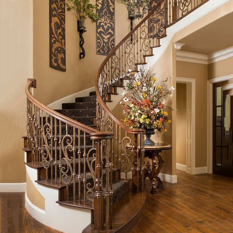classical artistic wrought iron handrail designs