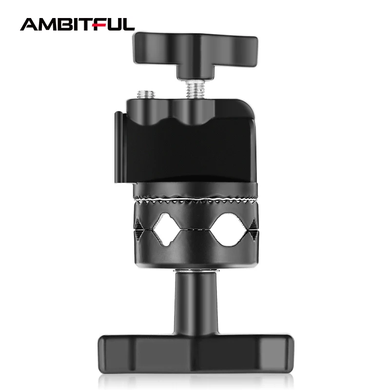Black Heavy Duty Grip Head 1.5cm 15mm C Stand Mounting Adapter Metal Holder Photography for Light Stand Extension Boom Arm