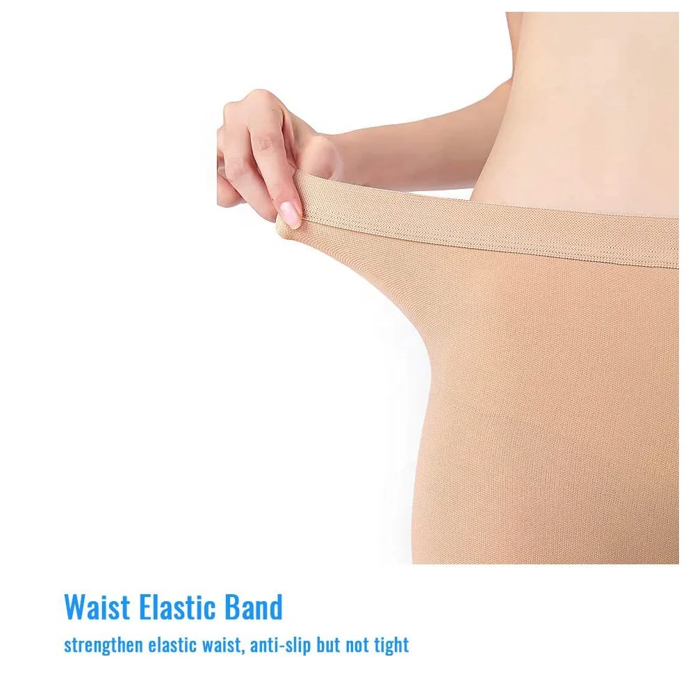 Larger Size Women Footless Nylon Opaque Compression Tights Pantyhose