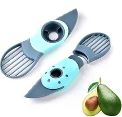 New Arrivals 3 in 1 Multifunction Kitchen Gadgets peeler and pitter Avocado Cutter Tool Avocado Slicer with detachable handle