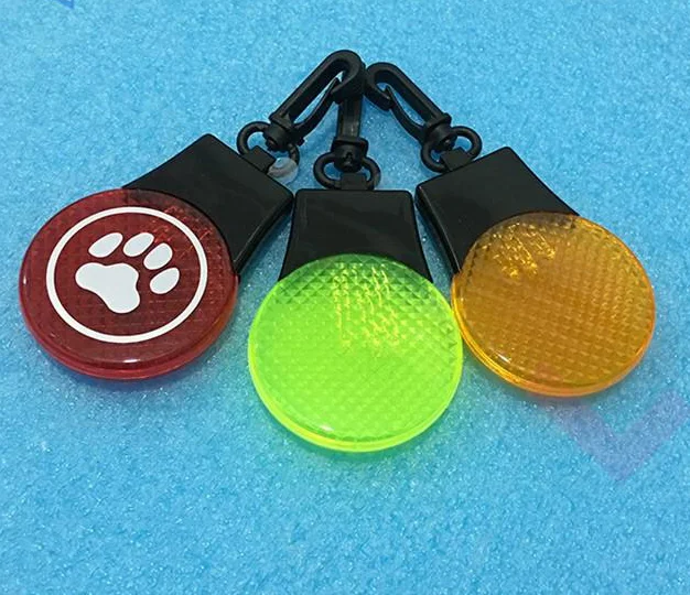 Night Warning Safety Reflective LED Flash Keychain Blinking Key Ring Glow Key Holder