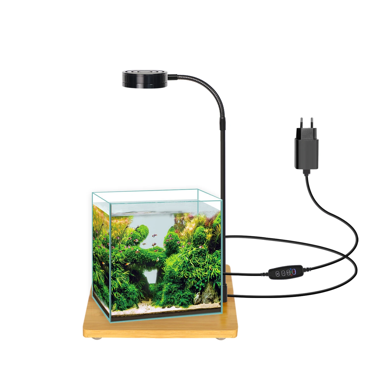 ce rohs small bamboo base jellyfish lamp led aquarium light full spectrum for fish tank bonsai