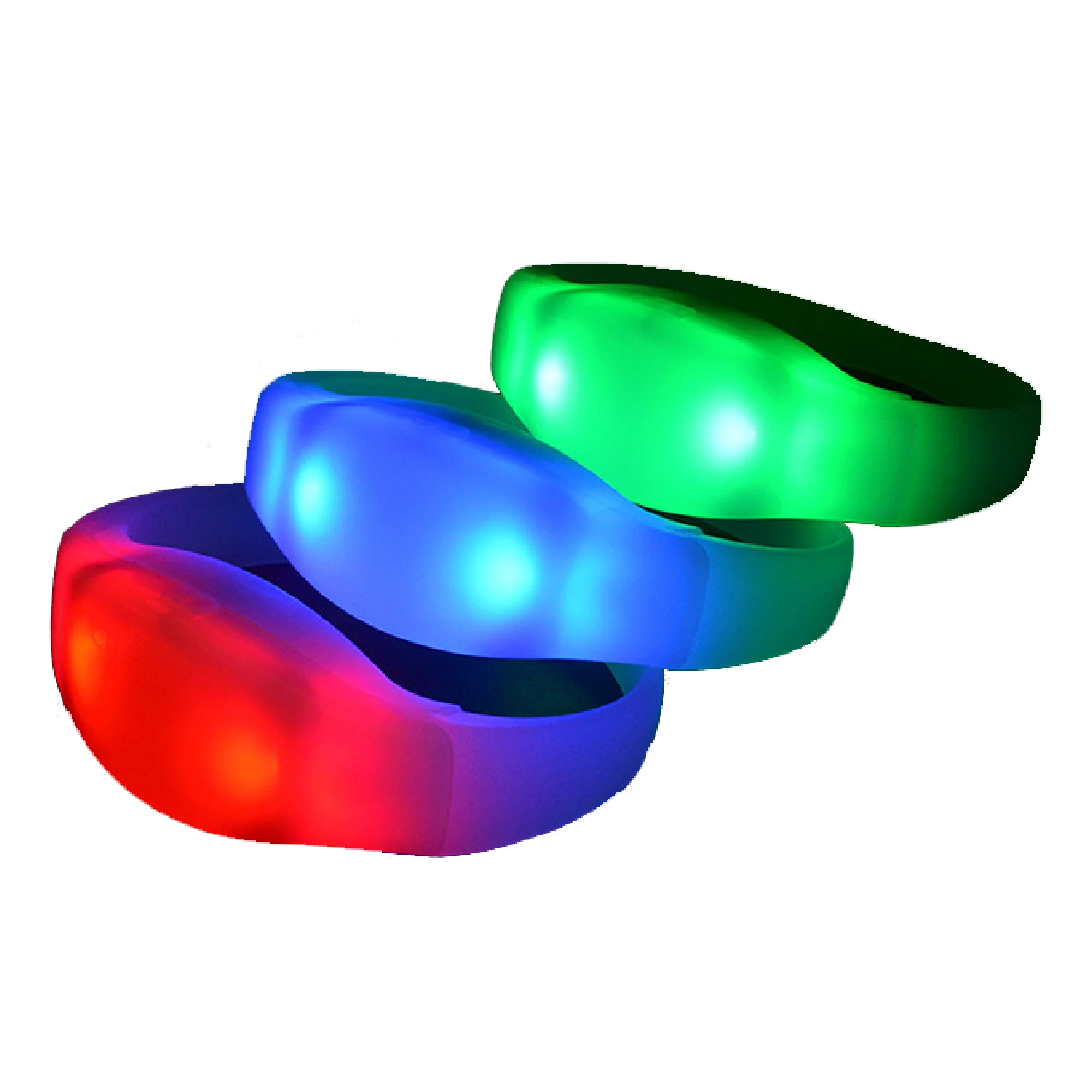 2024 New products ideas 2024 2025 custom logo promotional party supplies silicon silicone led glow wristband wrist band bracelet