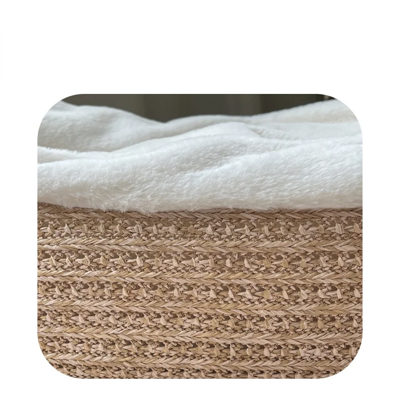 Luxury Round Houses Long Wool Puppy Kennel Kitten Washable Cushion Pet Dog Beds & Accessories