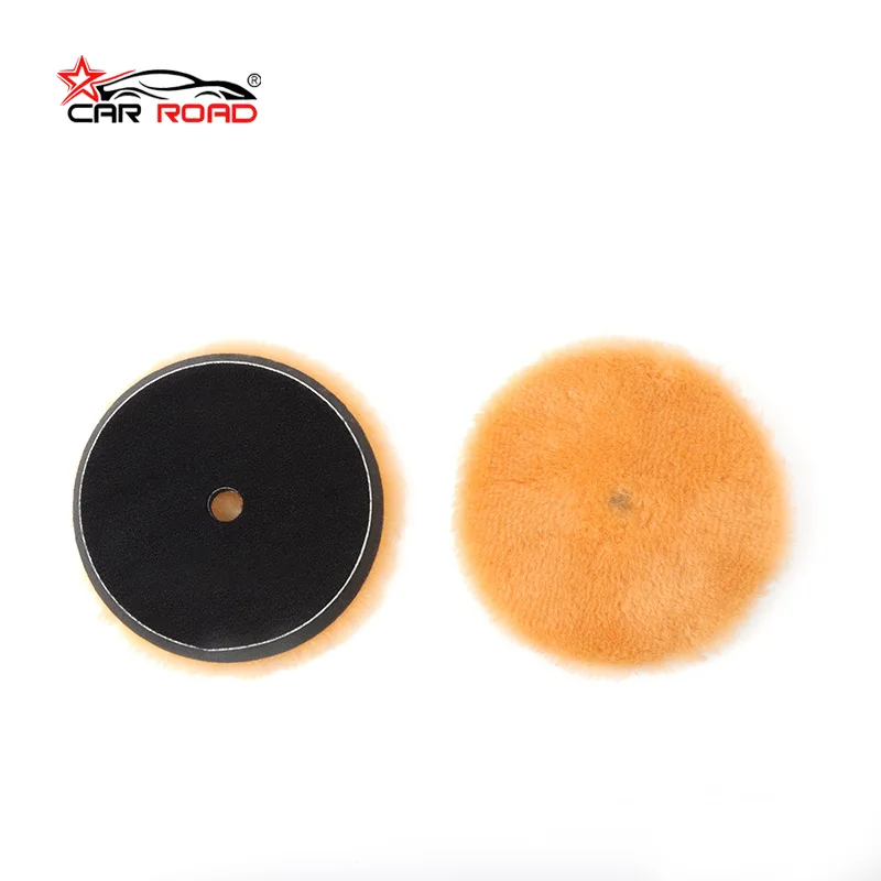 Hot Selling CARROAD 100% Wool Material Durable 6' Lamb Wool Polishing Buffer Pad Wool Felt Pads For Car polisher pad