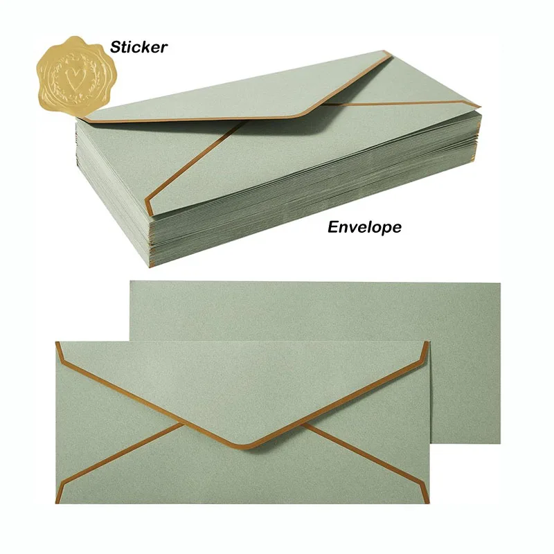 Custom Modern Envelopes with Sticker Sealing for Letters Certificate Gifts Packaging