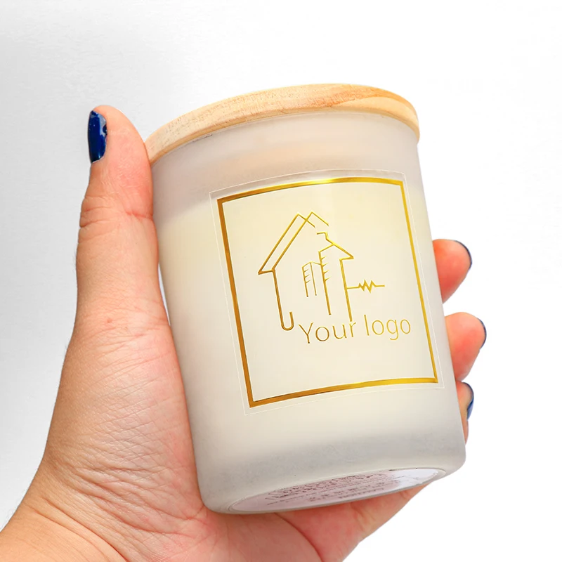 High Quality Luxury Candle Packaging Labels Gold Foil Logo Candle Sticker Labels Printing Custom for Candles