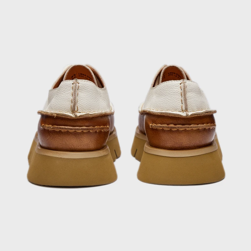 SUPPER Party Wear Mens GENUINE Leather BROWN WHITE Shoes HOT SALE ALL Shoe Box EVA Rubber Round Summer Shoes 50 Size and 49 Size