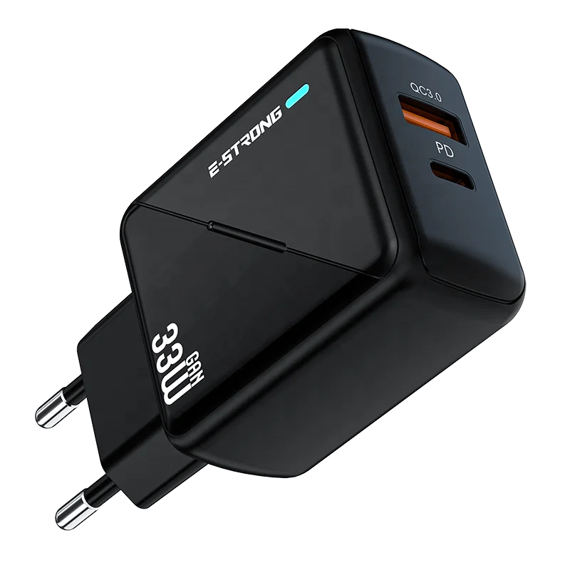 PPS GaN Charger USB C Wall Charger Dual Port 33W 22.5W AC Adapter Portable Travel Charger for Mobile Phone Tablet