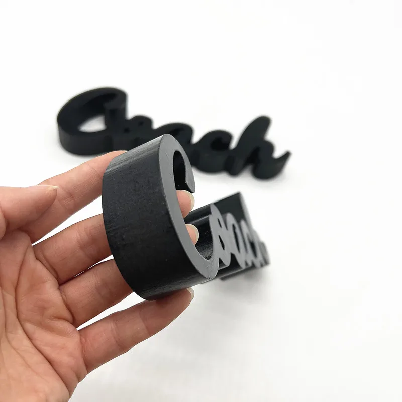 Customizable wood letters standing letters  black  alphabet