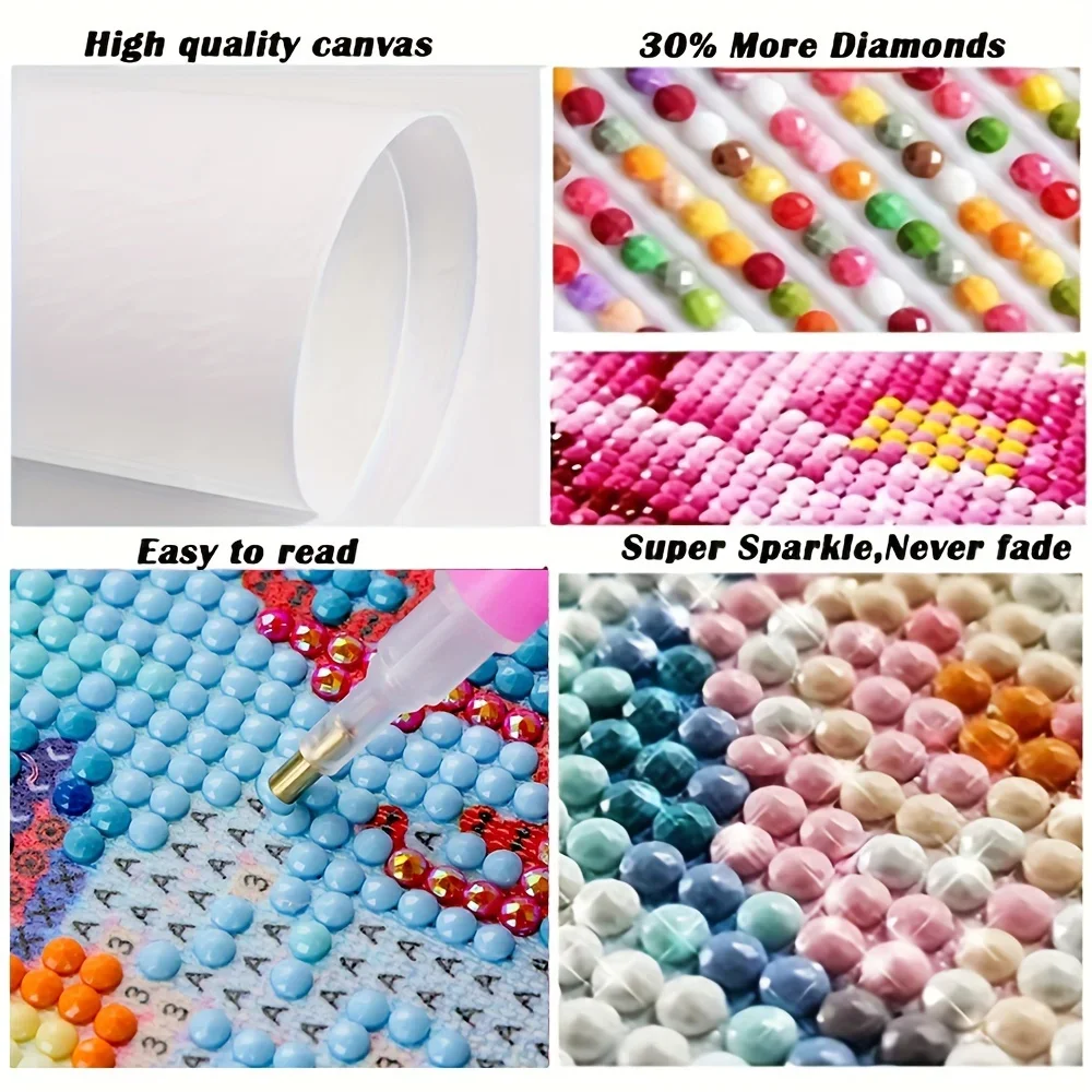 Factory direct supply trendy style 40*50cm diamond decoration wall scenery painting