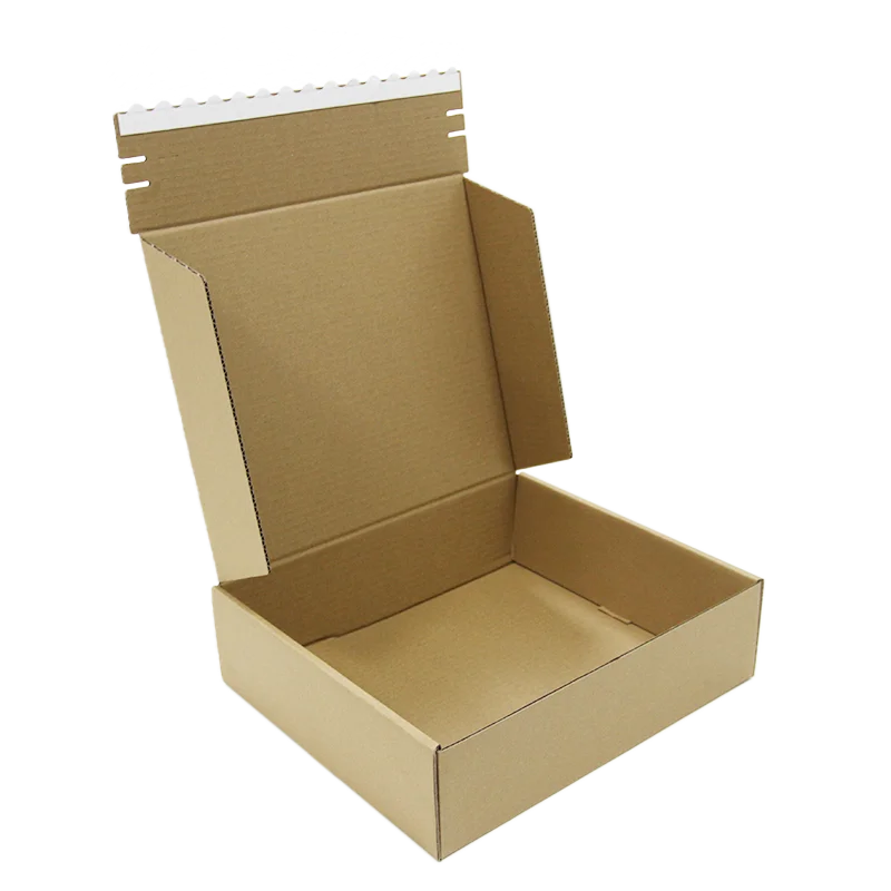 Custom Logo Printed Flat pack Paper Packaging Box Corrugated Carton Cardboard Die Cut Folding Kraft Mailer Shipping Mailing Box
