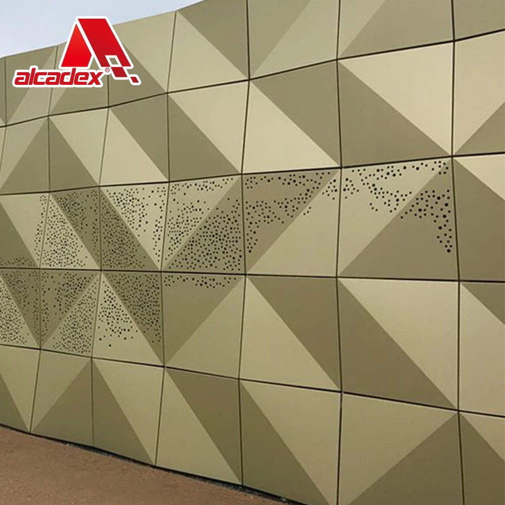 Customized Alcadex Exterior Wall Architectural Perforated Metal Aluminum Facade Cladding Panels