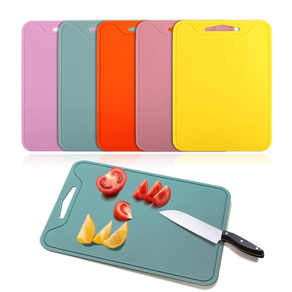 Multi Function Silicone Cutting Board for Fruit and Vegetable Silicone Chopping Board 30*22cm 310G