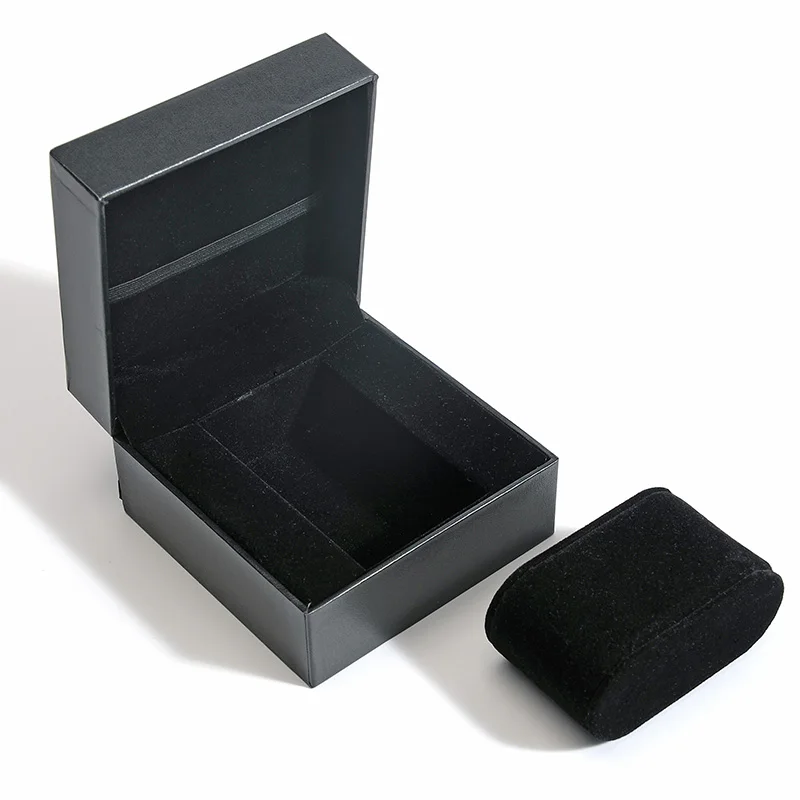 Factory Wholesale Custom Logo Empty Luxury Paper Wrist Black Watch Gift Box Packaging Boxes Watch Box for Watches