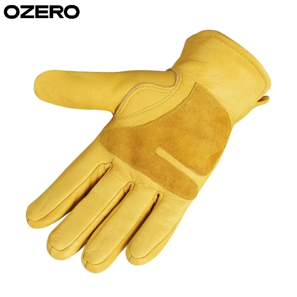 OZERO Comfortable Sports Windproof Private Logo Grain Cowhide Warm Cowhide Leather Boxing Gloves