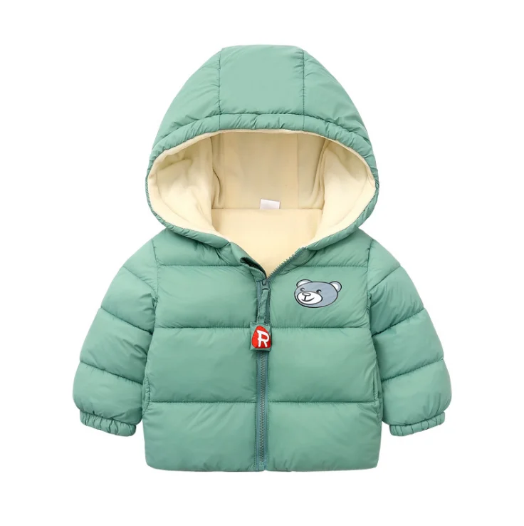  Aliexpress Лидер продаж однотонная Толстая бархатная куртка с капюшоном детское зимнее пальто для