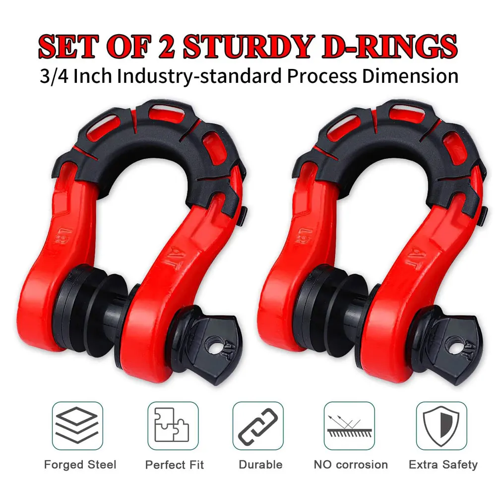 Best Durable Stainless Steel Tow Shackle Heavy Duty Type Forged Towing Shackle Hitch Receiver Shackle Snatch Chain Pulley Block