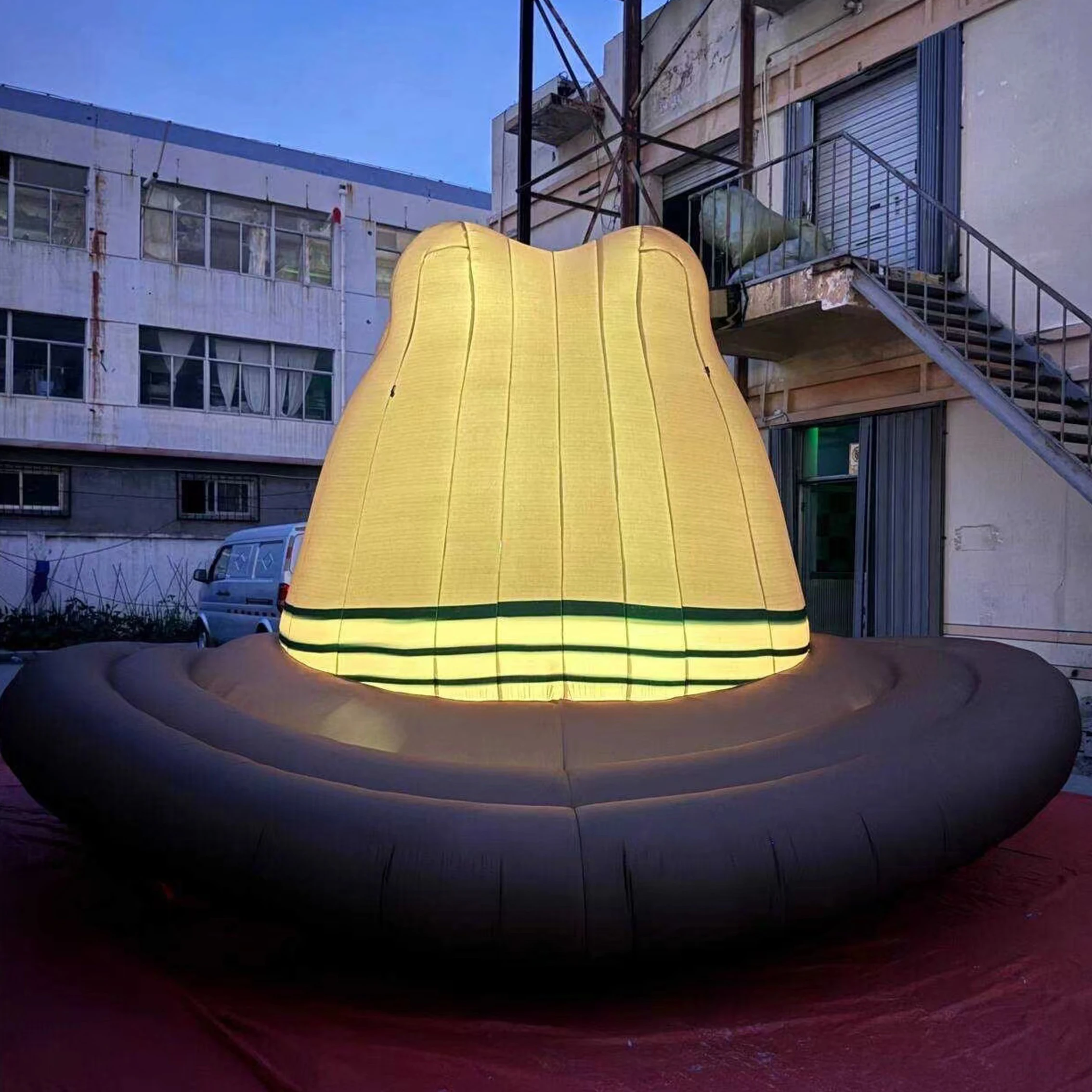 High quality PVC inflatable cowboy hat durable PVC blow up cool hat giant cowboy hat for events