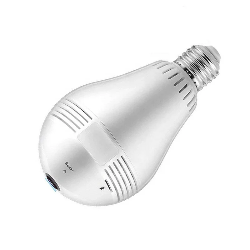 
 Популярная домашняя панорамная камера видеонаблюдения со светодиодной подсветкой V380, скрытая видеокамера с лампочкой 360 градусов, камера V380APP  