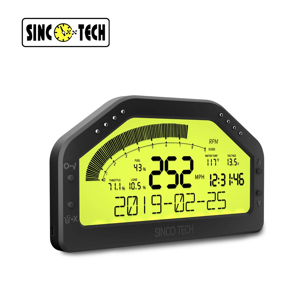  Синкотэкх 6 5 'Универсальный цифровой OBD2 датчик приборной панели ЖК гонки тире Авто Тахометр спидометр измеритель уровня топлива для автомобиля