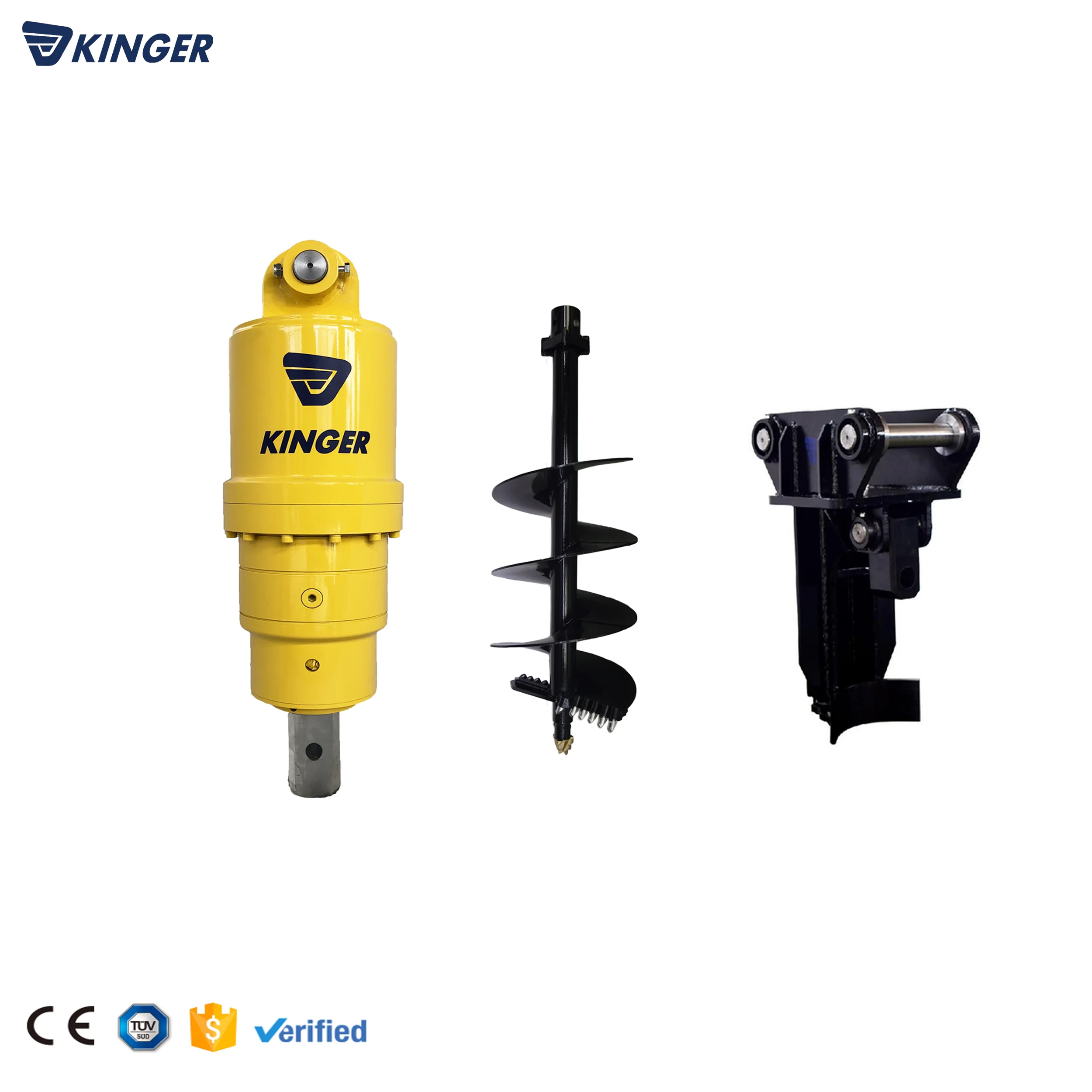
Ground Hole Drilling Machines Hydraulic Earth Auger Drilling Post Holes Digger For Excavator 