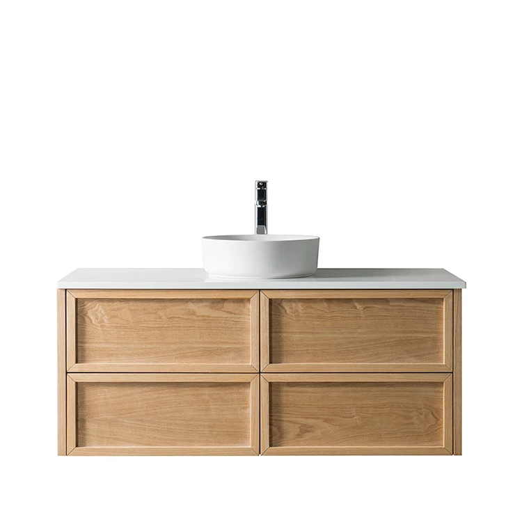 Luxury wall mounted hotel bathroom vanity furniture