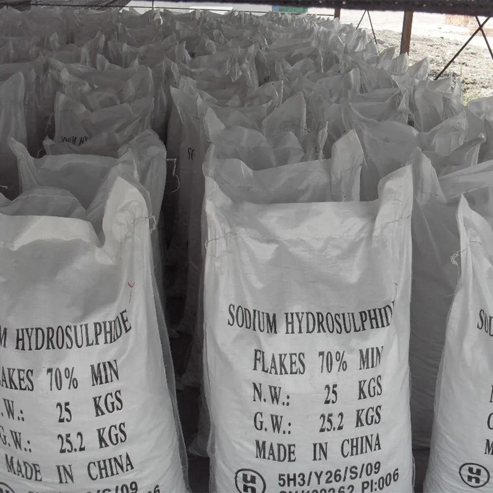 70% Yellow Flakes High Quality CAS 16721-80-5 Sodium Hydrosulphide 20ppm