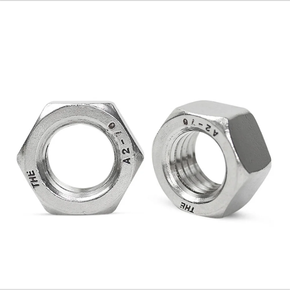 M3 M4 M5 M6 M8 M10 M12 M14 304 stainless steel nut hexagon nut DIN934 nut