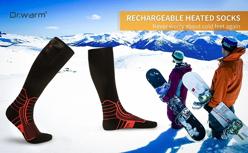 Wireless Remote electric heated socks,Remote warm electric socks winter Powered battery operated heated socks for Ski
