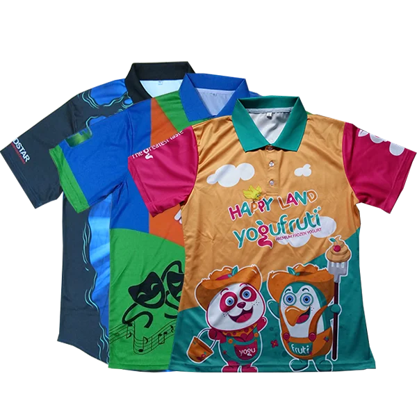 Wholesale custom Polo neck sport T-shirts available with custom prints and logos