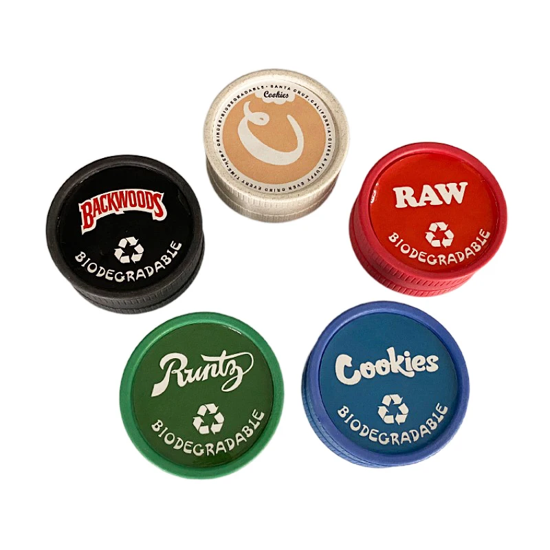 
56mm environmental plastic grinder 2 layers custom cookies backwoods grinder plastic tobacco grinder 