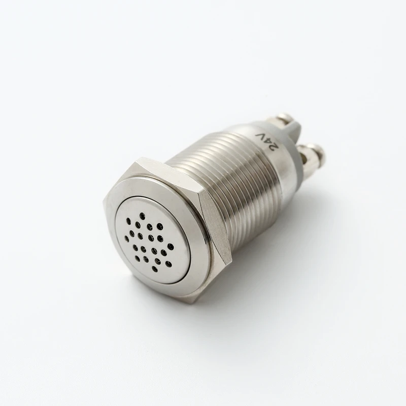 16mm stainless steel  metal continuous sound Buzzer alarm (PM161B-M/12V)