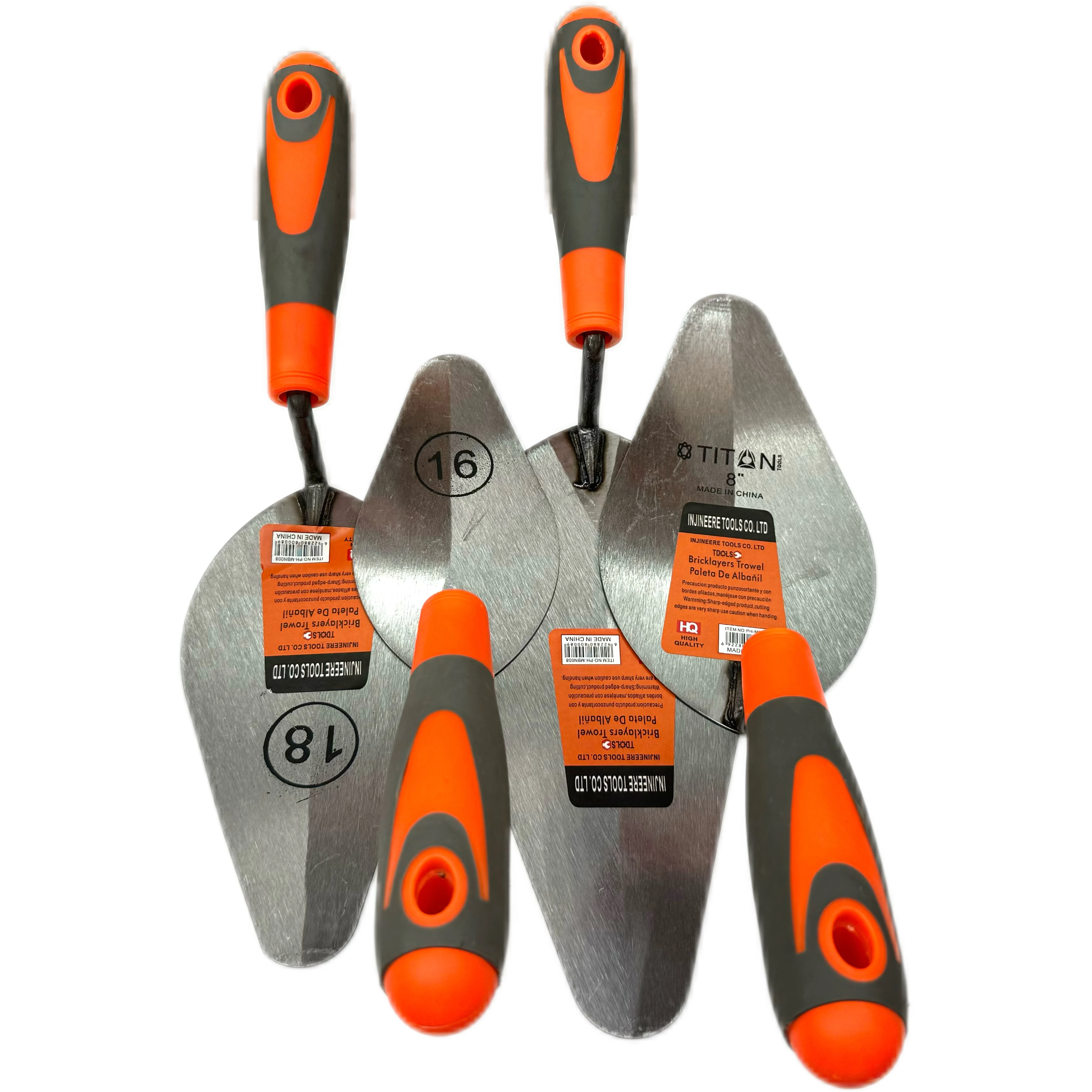 GK-K019  Rubber Handle Steel Blade Bricklaying Trowel Concrete Tool Trowel Used for Building Construction Site Decoration