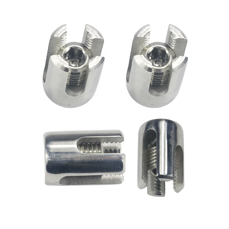 
2mm 3mm 4mm 5 mm 6mm 90 Degree Wall Trellis Stainless Steel Cable Cross Clamp 