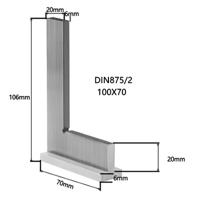 Machinist Square Precision Engineer Wide Seat Square 90 Right Angle Ground Hardened Steel Angle Ruler