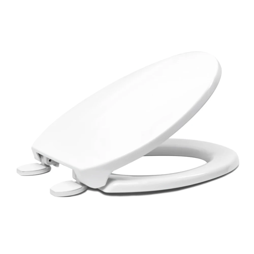 Modern round Toilet Seat with Soft Closing Feature Duroplast Slim Flat Surface Bowl Cover PP Sanitary Ware for Bathroom