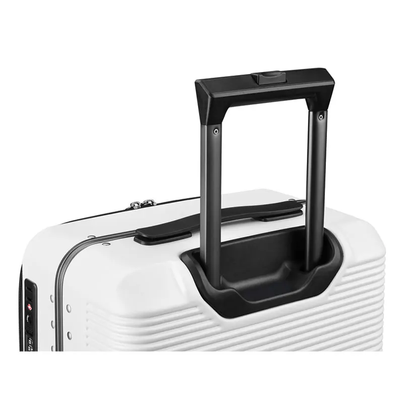 High quality Minis Aluminum frame luggage Business trip suitcase with front open pocket.