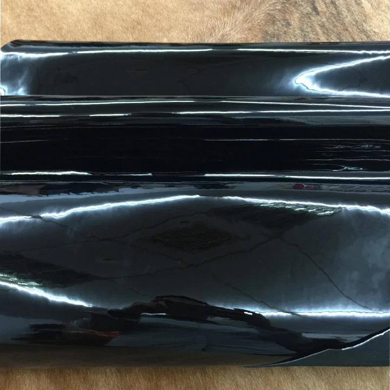 First layer cowhide black mirror patent leather with lacquer Genuine Leather Patent leather fabric