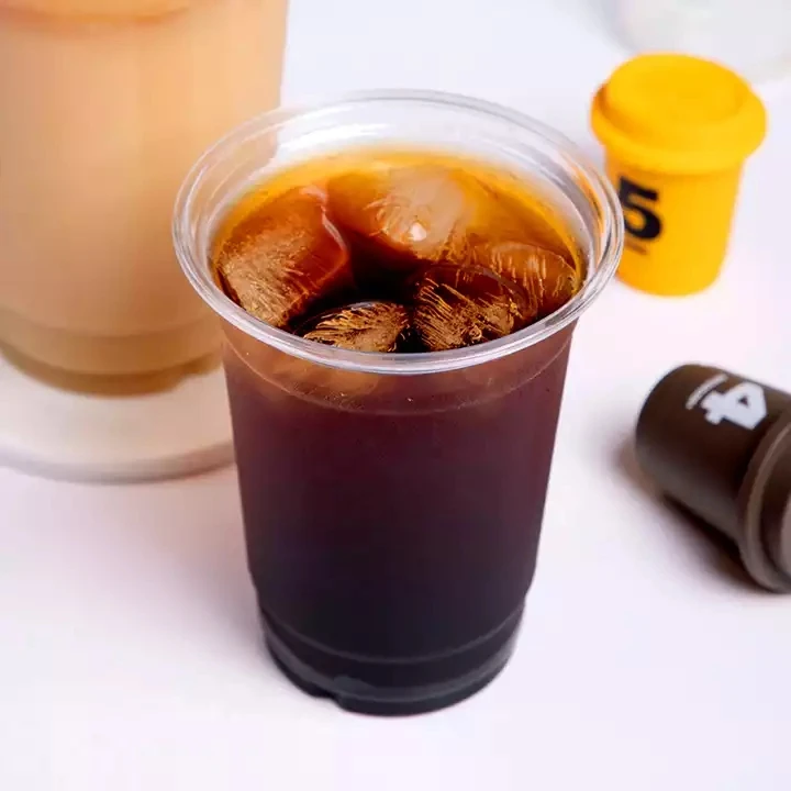 12oz 360ml Wholesale disposable Clear PET/PLA 90mm Plastic cup for Cold beverages Cups 12oz