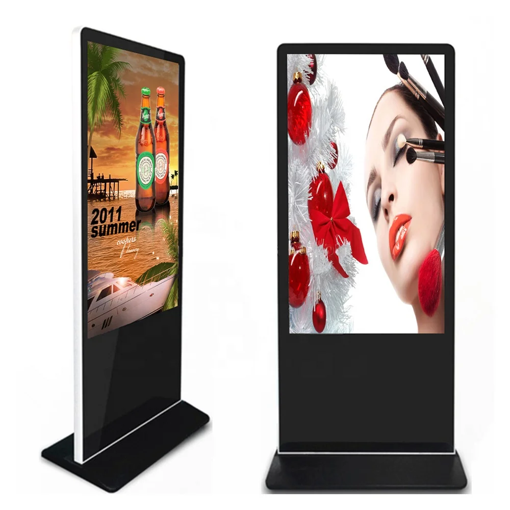 Вертикальный 55 дюймовый комнатный интерактивный Digital Signage Тотем ЖК-телевизор сенсорных экранов киоск рекламы дисплей для