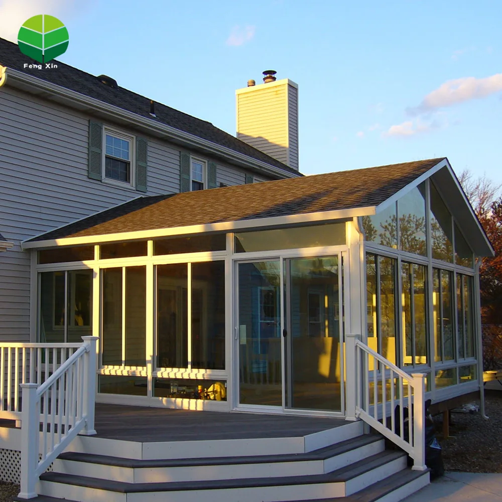 Conservatory Sunroom and Glass House for Solarium Prefabricated 4 Season Free Standing Veranda Aluminium Insulated Glass Modern