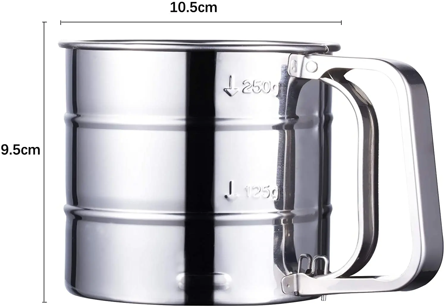 Premium Stainless Steel Shaker Double Layers Sieve Cup Flour Sifter for Baking Strainer sifters