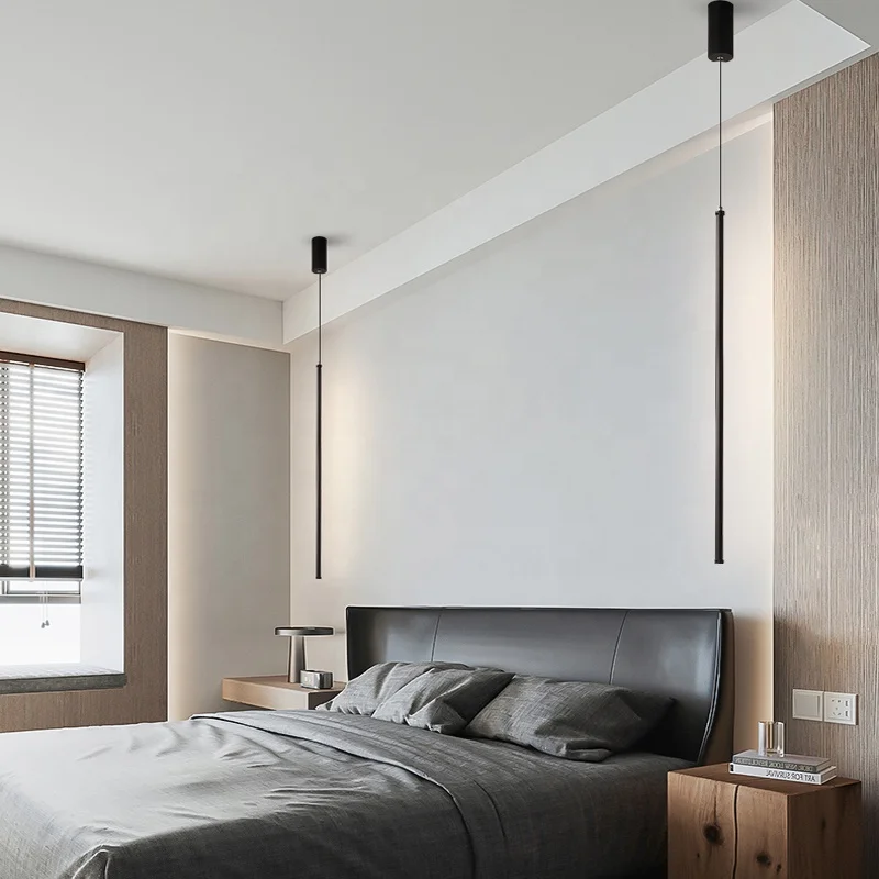 Surface mounted 60cm 90cm 120cm long stick LED chandeliers pendant lights for bedroom and living room