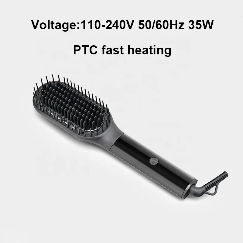 2024 Electric Ceramic Beard hair Straightening Brush Fast Heating Straightener Styling Comb