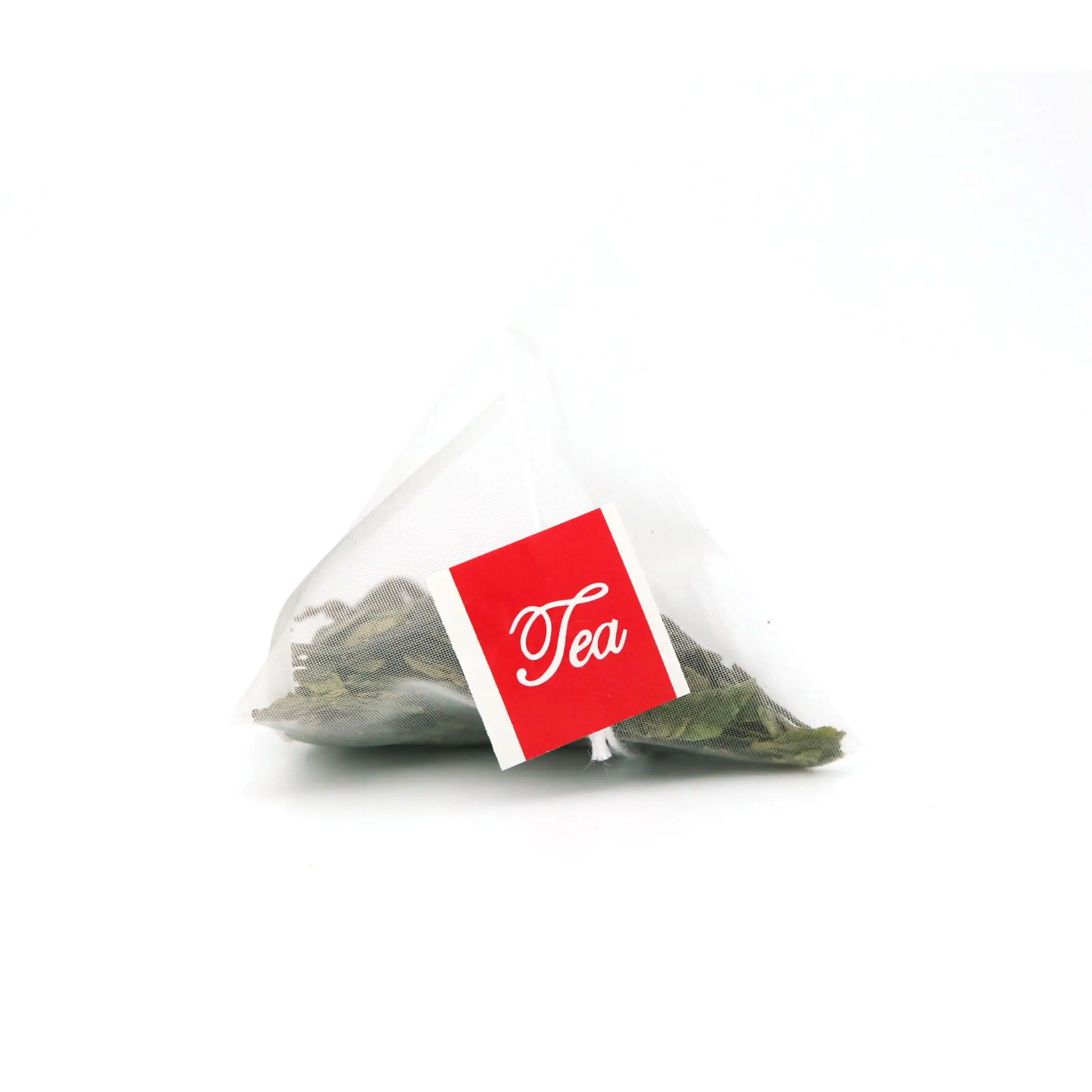 disposable pyramid green tea corn fiber tea bag wholesale with  green tea