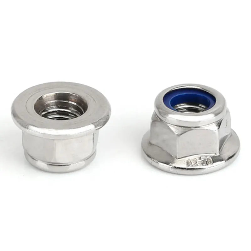DIN6926  Stainless steel hexagon Flange wheel nut  insert  lock nut
